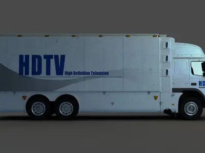 Out side Broadcasting Van 3D model