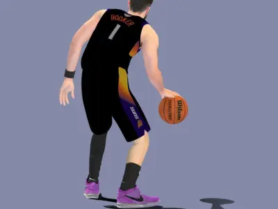 3D Rigged Devin Booker NBA Low-poly 3D model