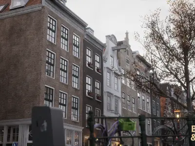 Modular Amsterdam City Street Low-poly 3D model