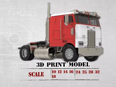 3D printing STL print Old American Truck Model KIT 3D print model