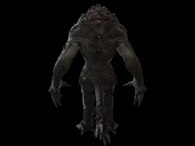monster creature with long arms and legs 3D model