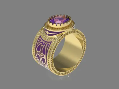  ring 3D print model enamel 3D print model