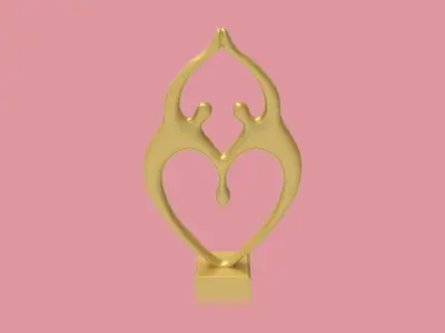 Couple Statue Sculpture 3D print model