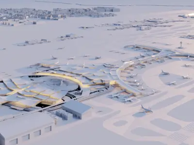 China International Airport Kunming 3D model