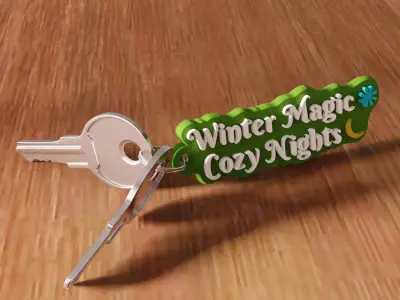 Winter Magic Cozy Nights Keychain - 462 3D print model