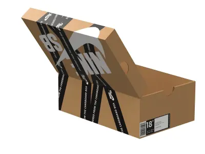 Nike Shoe Box PBR 20 Low-poly 3D model