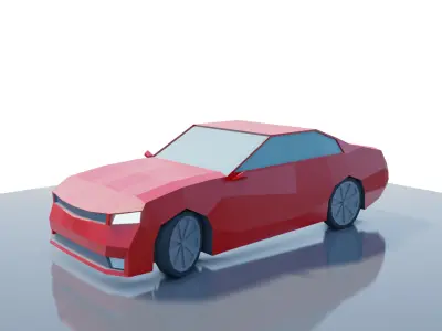 Low Poly Generic Sport Car Low-poly 3D model