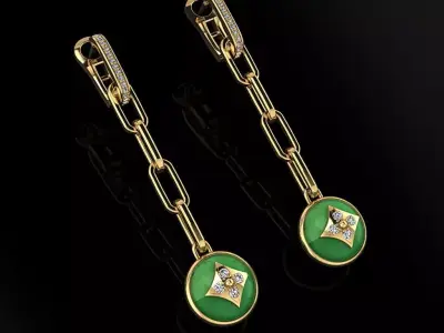 Louis Vuitton Earrings  3D print model purchase