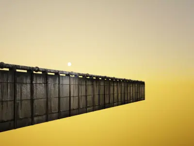 Seamles Grunge Wall Low-poly 3D model