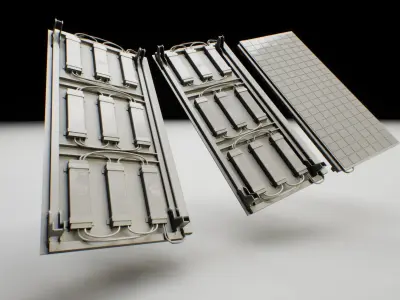Solar Battery Low-poly 3D model