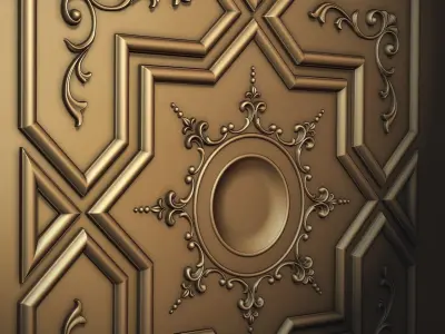 Vintage Hand Carved 3D Decor 3D print model