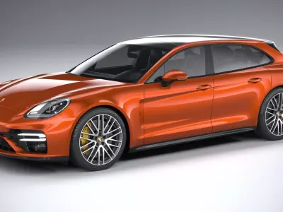 Porsche Panamera Turbo S Sport Turismo 2021 3D model