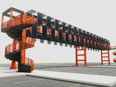 Solar Pedestrian Overpass Type-1 3D model