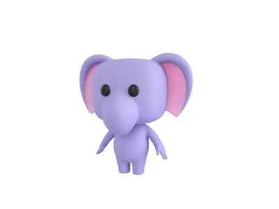 Cartoon Elephant 3D model get