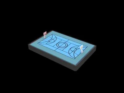 sport camp Low-poly 3D model