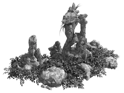 Stone Garden - Rockery 51 3D model
