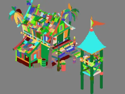 Game Blue Sail Camp - House 02 3D model
