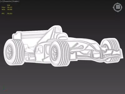 Formula 1 Suitable for embossing Hot Foil Technique 3D model
