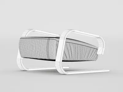 Golden Pouf 3D model