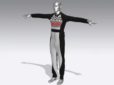 Racing Custom Driver Suits Low-poly 3D model