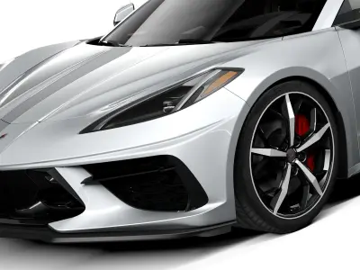 Chevrolet Corvette C8 Stingray 2020 lowpoly 3D model