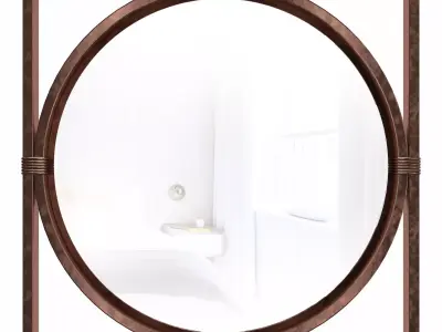 Crichton Modern - Contemporary Antique Clear Wall Mirror 3D model