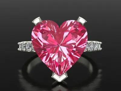 heart ring 3D print model