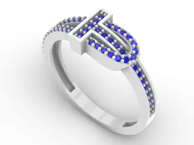 Jewelry Diamond Ring Model RG22 Free 3D print model