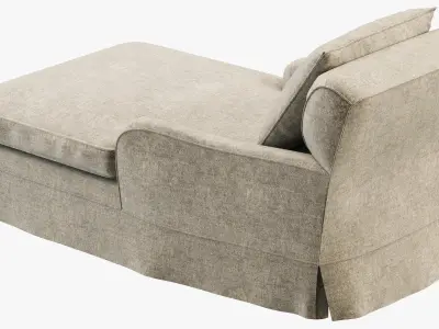 Restoration Hardware Belgian Classic Roll Arm Slipcovered Chaise 3D model