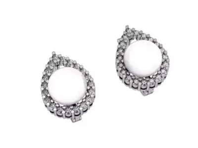 Earrings  Pearl set 3D print model
