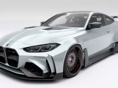 BMW G82 M4 202 Low-poly 3D model