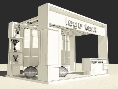 Booth Exhibition Stand a132 3D model
