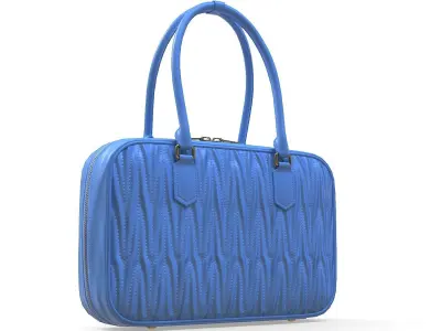 Miu Miu Matelasse Nappa Leather Bag Blue Low-poly 3D model