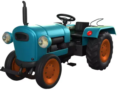 Tractor Low-poly 3D model