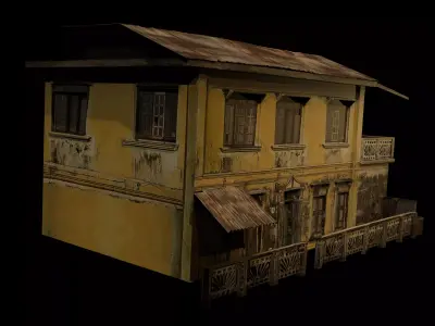Old weathered house Free low-poly 3D model