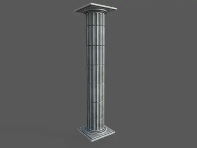 2 Roman Columns Low-poly 3D model