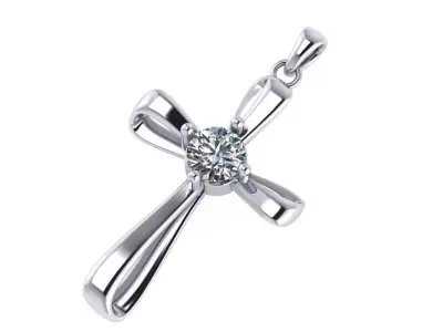 Bypass cross pendant 3D print model