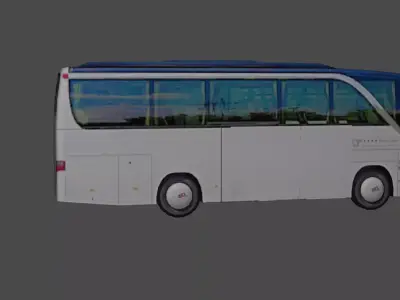 Low Poly Coach Bus 3D Model  Game-Ready Vehicle Low-poly 3D model