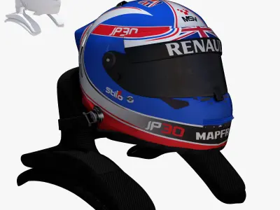 Palmer helmet 2017 Low-poly 3D model