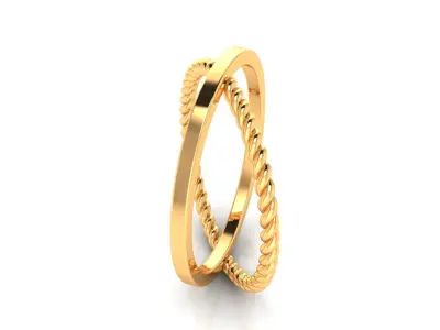 Ring M168 The luxury female abstract ring wedding 3D print model