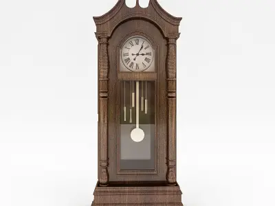 3D Retro Clock Model Low-poly 3D model