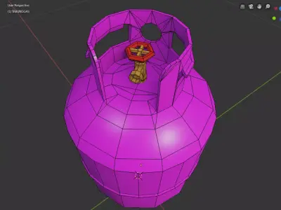 gas cylinders Free low-poly 3D model