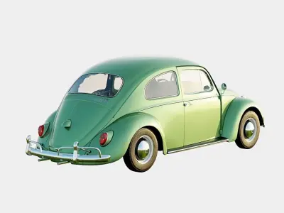 Volkswagen Beetle 1966 Euro Spec Low-poly 3D model