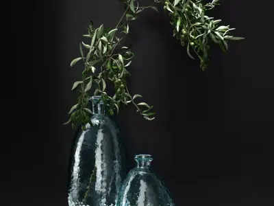 Olive branch 3D model