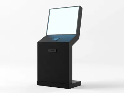 Digital Information Display Board 3D Model Low-poly 3D model