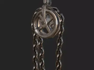 Old Rust Chain Low-poly 3D model
