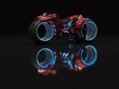 Torn Future Bike Low-poly 3D model