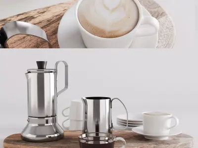 Coffee Maker Metallisk 3D model