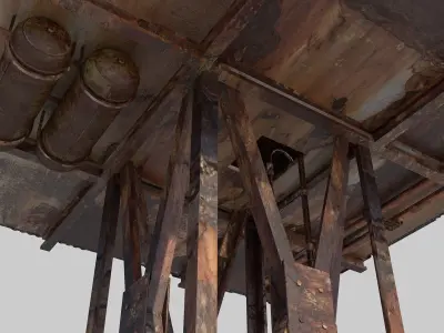 Post-apocalypse Guard Tower 3D model