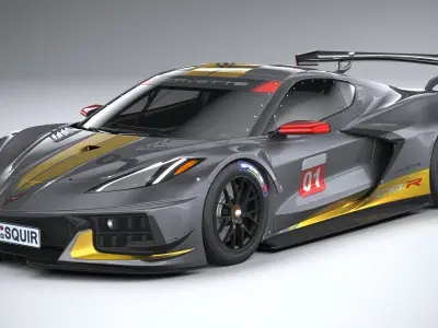 Chevrolet Corvette C8R racing CG 2020 3D model